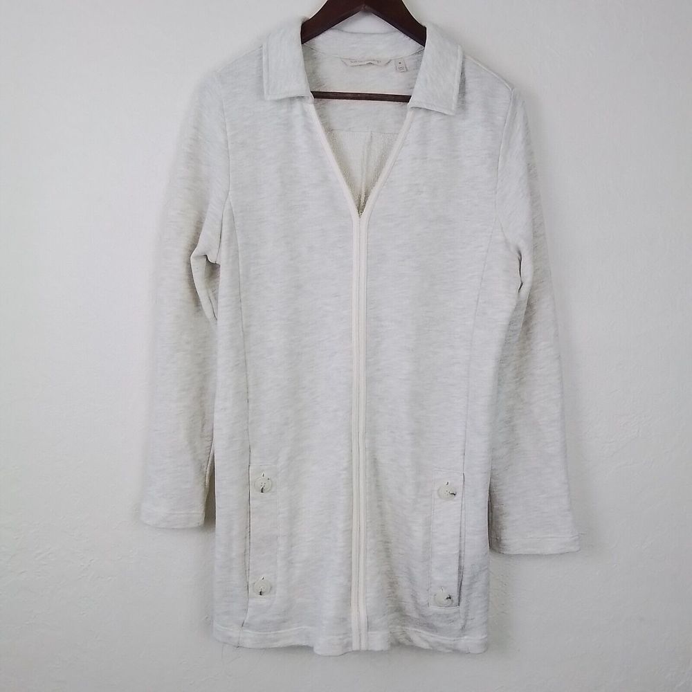 Soft Surroundings Pullover Sweatshirt Sz M‎ Cotton Blend Terry Lined Soft Tunic